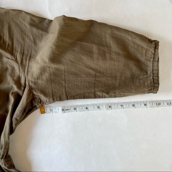 Denim & Supply Ralph Lauren Brown Cotton Dress with Ruffle and Tab Sleeves M - Picture 13 of 13